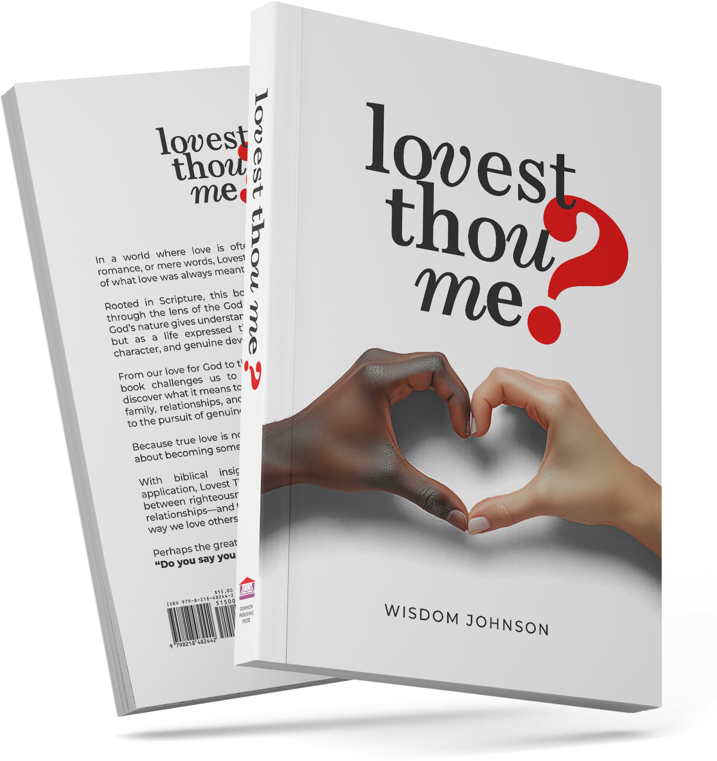Front and back mockup of Lovest thou me? by Wisdom Johnson